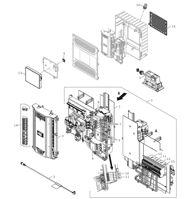 Exploded view Bosch Compress 5800i AW (CS5800iAW 12 E): Sturing hmi