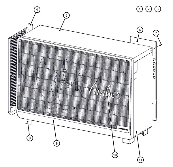 Exploded view Itho Daalderop Amber 65 (03-00763): Behuizing
