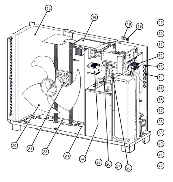 Exploded view Itho Daalderop Amber 65 (03-00763): Elektronica en sensoren