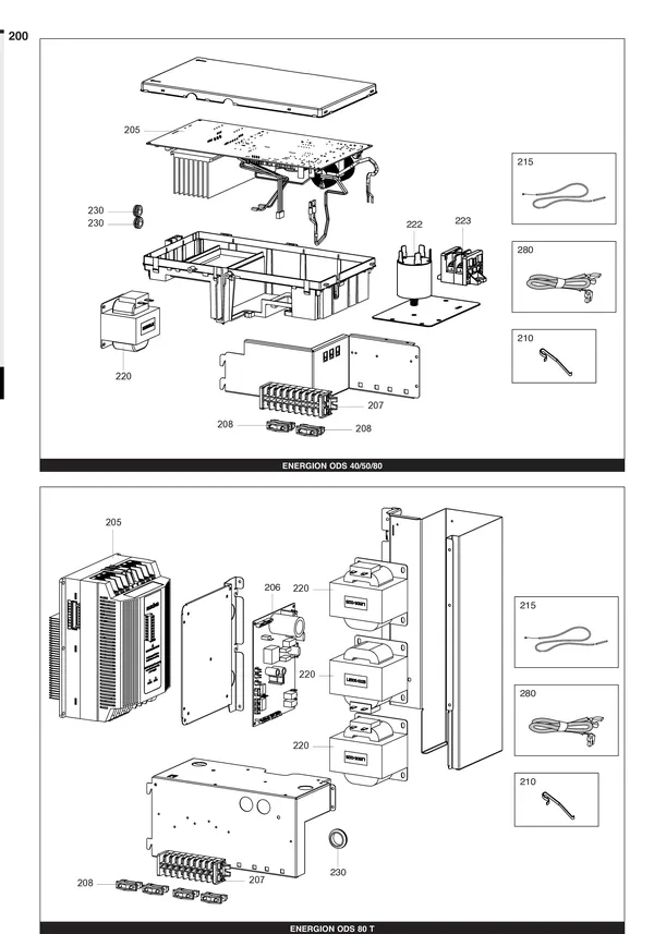 Exploded view Atag Energion ODS 80T: Elektrische componenten