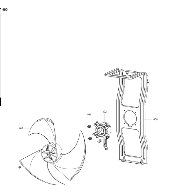 Exploded view Atag Energion ODS 80T: Ventilator