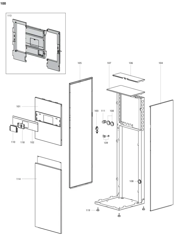Exploded view Atag Energion IDU S F 80 2Z: Mantel
