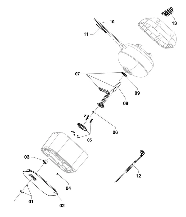 Exploded view Vaillant eloSTOR pro 10L VEH 10 /2-3 U: Sanitaire warm water boiler