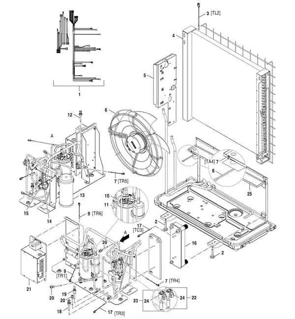 Exploded view Bosch Compress 7400i AW (CS7400iAW 7 OR): Koelmiddelcircuit