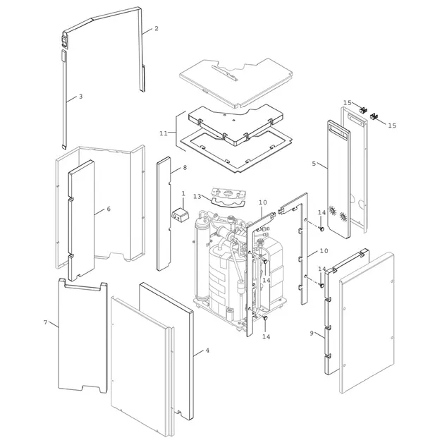 Exploded view Bosch Compress 5800i AW 10 OR-T: Isolatie van koelcircuit