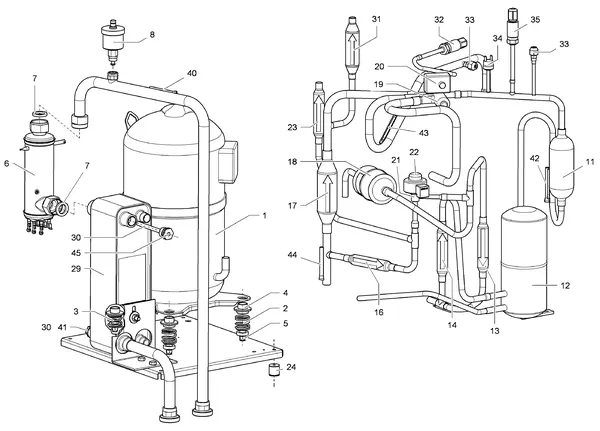 Exploded view Stiebel Eltron WPL 10 AC MIT R407C (07/2011): Koelring