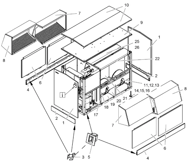Exploded view Stiebel Eltron WPL 34-47-57 MIT R407C (01/2011-12/2012): Mantel