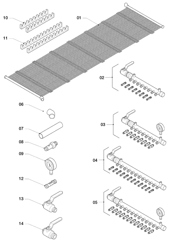 Exploded view Vaillant flexoTHERM VWF 87/4: Aardcollector