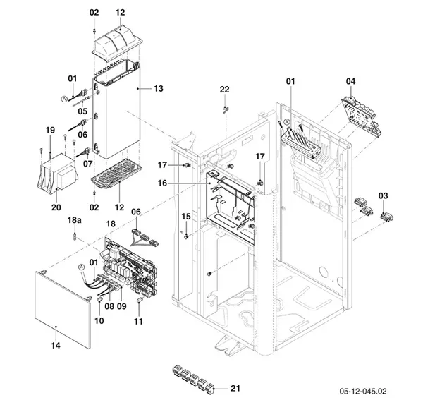 Exploded view Vaillant aroTHERM VWL 55/6 A: Schakelkast