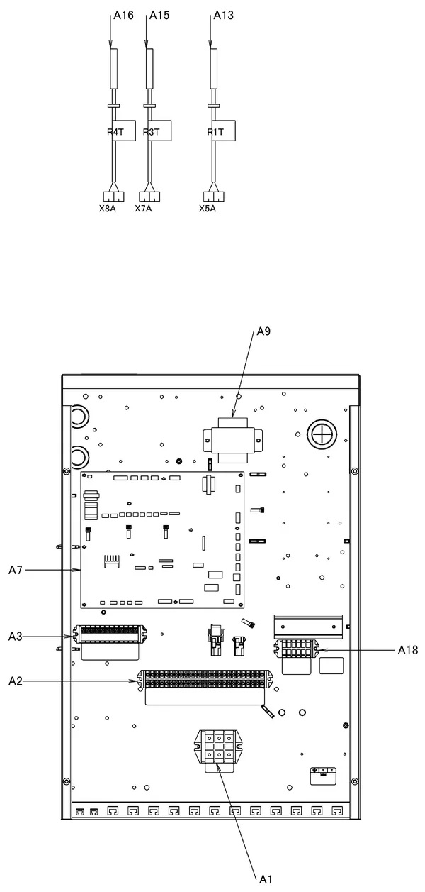 Exploded view Daikin EHBX04CB3V | LT binnendeel 4kW 230V: Elektra