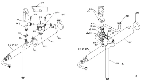 Exploded view Daikin EHVH08S26CB9W | LT binnendeel 8kW 400V: Verwarmer