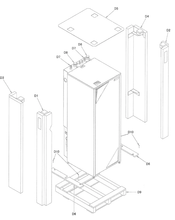 Exploded view Daikin EHVX11S26CB9W | vloermodel 11kW: Mantel