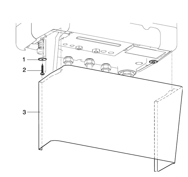 Exploded view Daikin NHYKOMB33AA | hybride gasmodule HR-ketel 32kW CW5: Afdekplaat