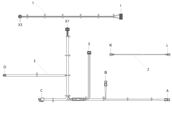 Exploded view Daikin NHYKOMB33AA | hybride gasmodule HR-ketel 32kW CW5: Bedrading