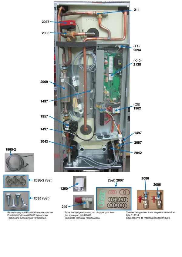 Vue éclatée Alpha Innotec WZSV 162K3M : Vue d'ensemble