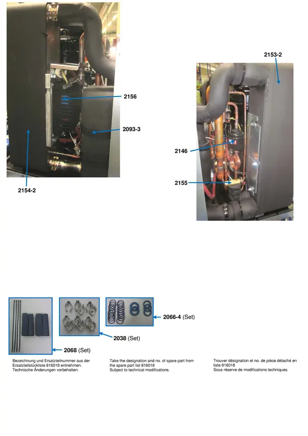 Vue éclatée Alpha Innotec WZSV 162K3M : Échangeur thermique