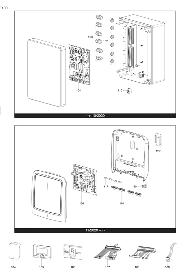 Vue éclatée Atag Energion M Light Box : Composants électriques