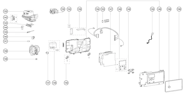 Exploded view Atag i36ECZ iCon2: Elektrische componenten