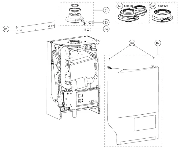 Exploded view Atag P27C iCon1: Mantel