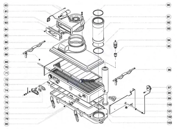 Exploded view Atag Blauwe Engel HR 27: Wisselaar