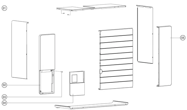 Exploded view Atag Blauwe Engel SHR 15: Mantel