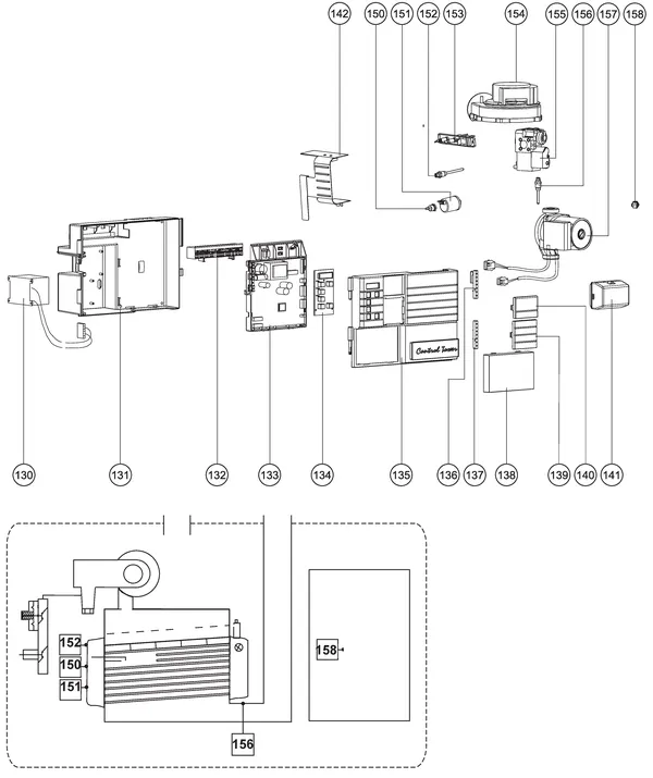 Exploded view Atag Blauwe Engel SHR 35: Elektra