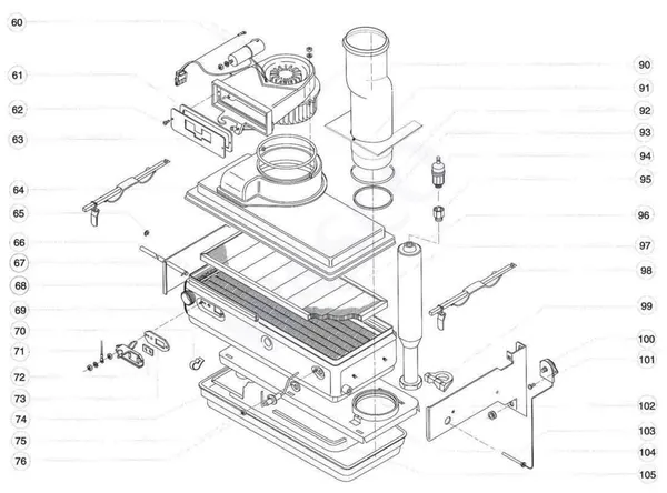 Exploded view Atag Blauwe Engel VR 48: Wisselaar