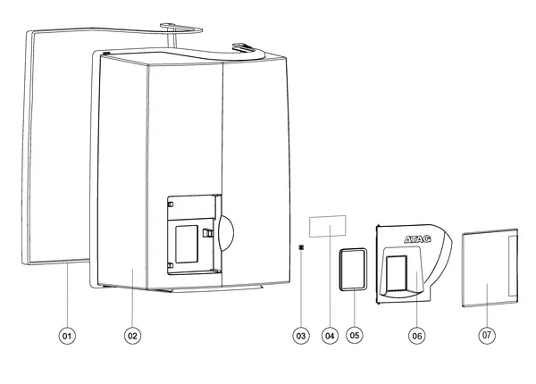 Exploded view Atag E325C | vanaf 8-2009 OSS2: Mantel