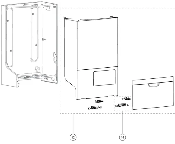 Exploded view Atag i20C iCon1: Mantel