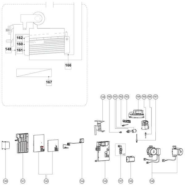 Exploded view Atag Perfect PF-SHR 24T NZ: Elektra