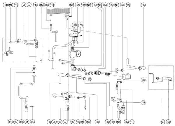 Exploded view Atag Perfect PF-SHR 35T(i): Leidingen