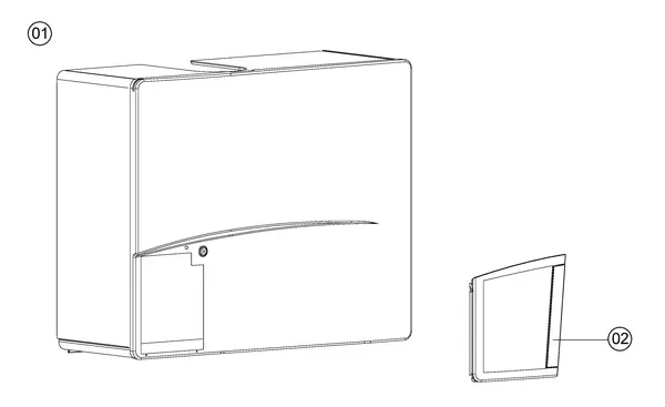 Exploded view Atag Q38C | vanaf 2005 OSS2: Mantel