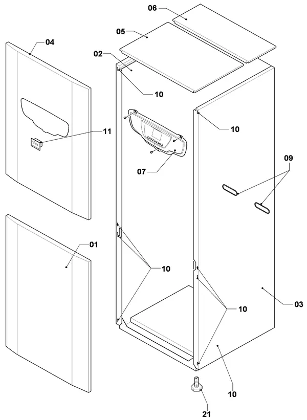 Exploded view AWB MagnaGeo 06 BPT HPS 63-2: Manteldelen