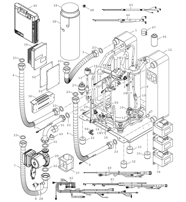 Exploded view Bosch Compress 7001i LWMF 12: Koelmiddelcircuit