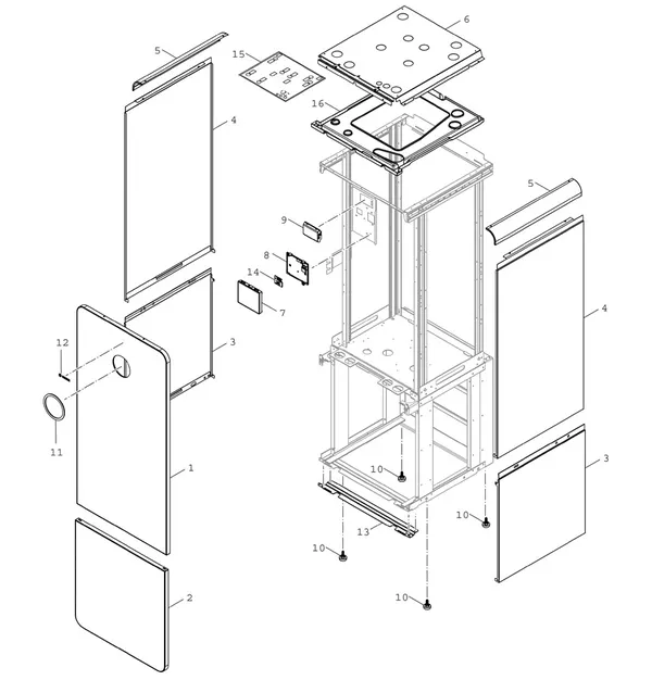 Exploded view Bosch Compress 7001i LWMF 12: Toestelmantel hmi