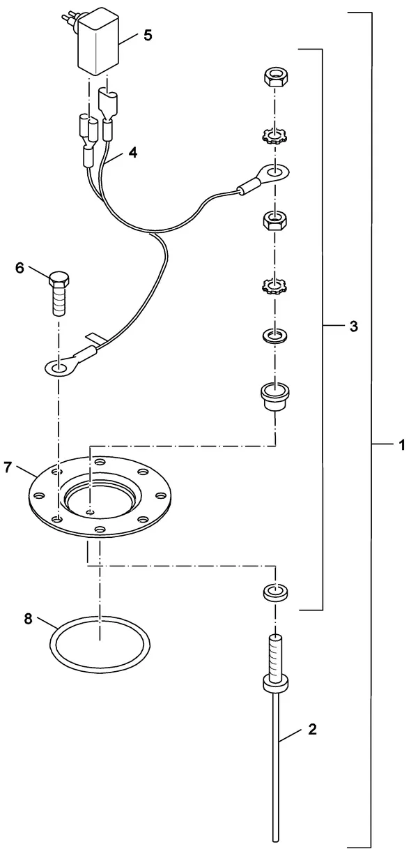Exploded view Buderus (Bosch) SF300/5: Inert anode