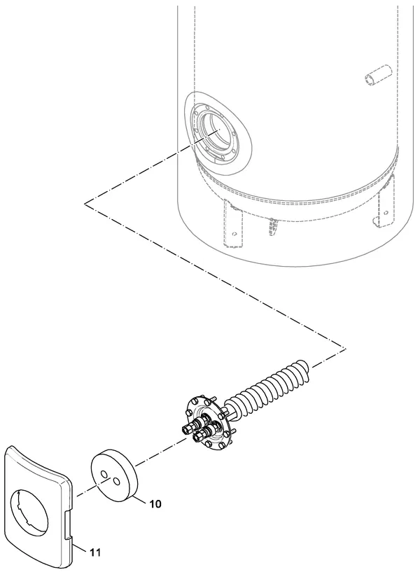 Exploded view Buderus (Bosch) SF400/5: Warmtewisselaar