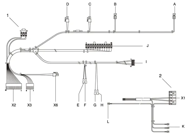 Exploded view Intergas Kombi Kompakt HR 28: Bedradingen furimat tot december 2005