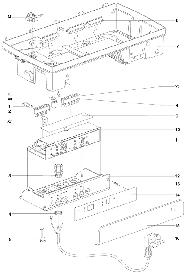 Exploded view Intergas Kombi Kompakt HRE 28/24A: Branderautomaat