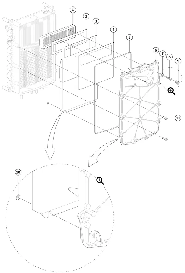 Exploded view Intergas Xtreme 36 First Edition: Brander unit