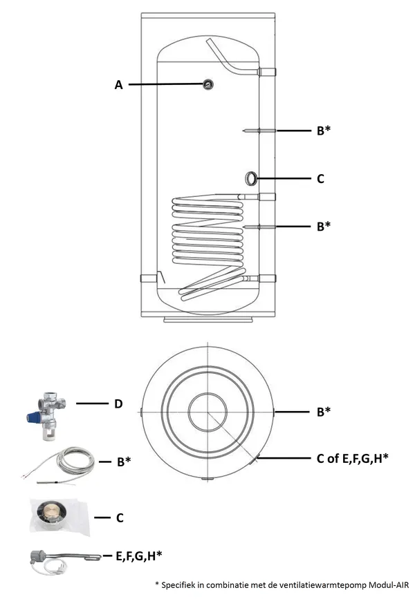 Exploded view Inventum HPB Modul-Air: Totaaloverzicht