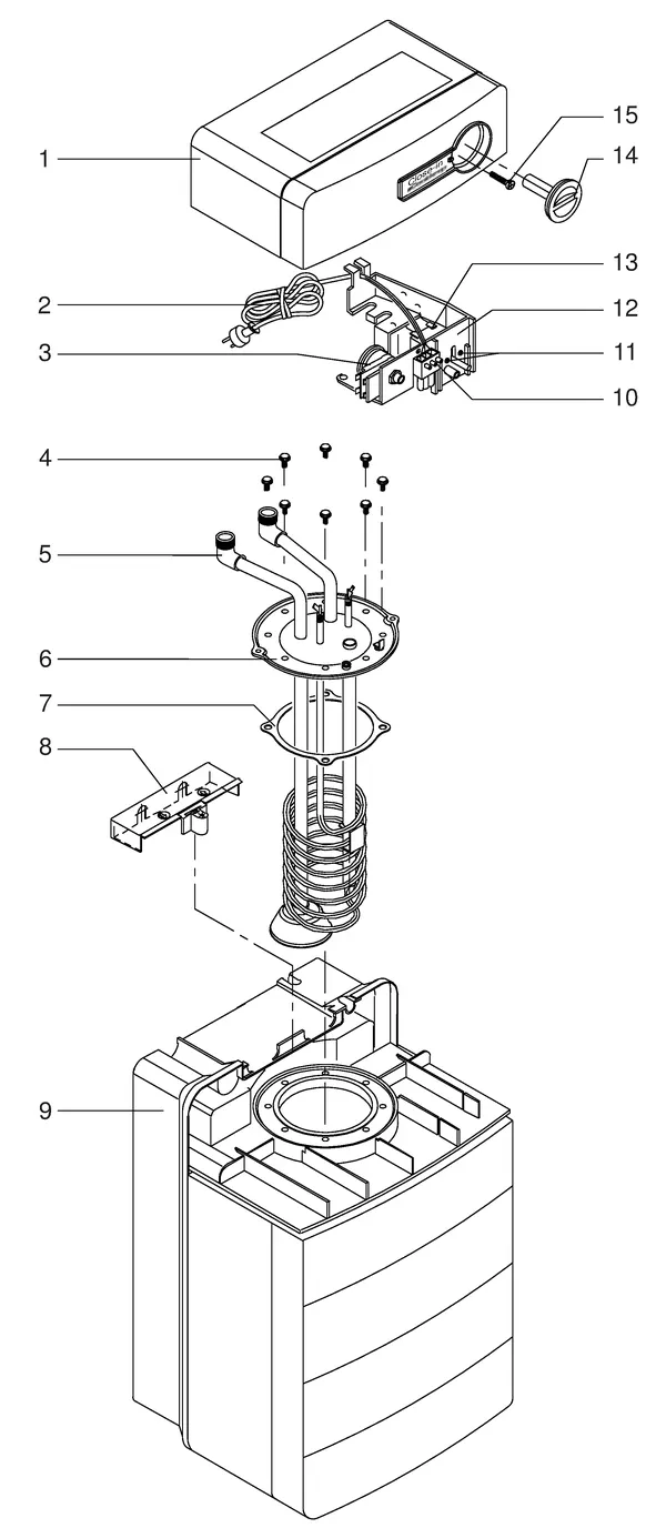 Exploded view Itho Daalderop Close-in 10 (1989-1996): Totaaloverzicht