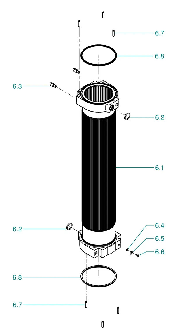 Vue éclatée Itho Daalderop CombinAir 2.5/24/33 : Échangeur thermique
