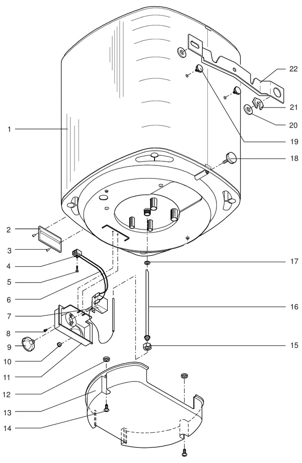 Exploded view Itho Daalderop CV-Plus 120/35 (1998-2000): Totaaloverzicht