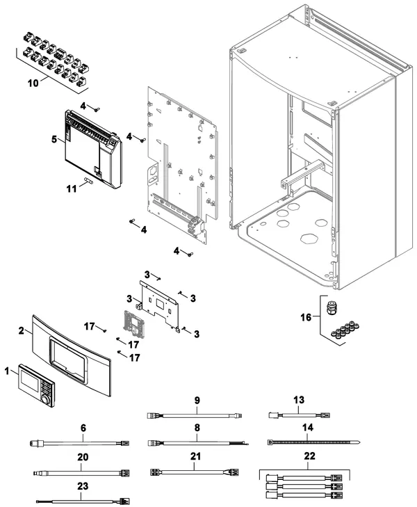 Exploded view Nefit (Bosch) IDU Split 8-15 B: Sturing