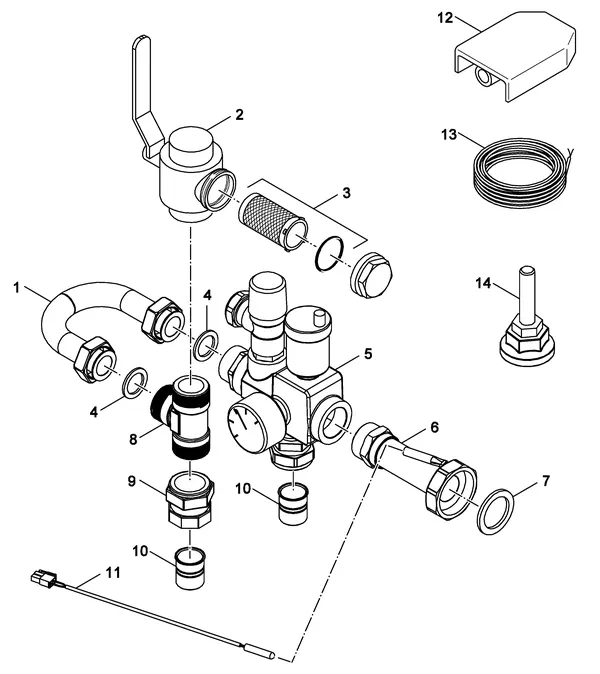 Vue éclatée Nefit (Bosch) IDU Split 8-15 TS : Accessoire