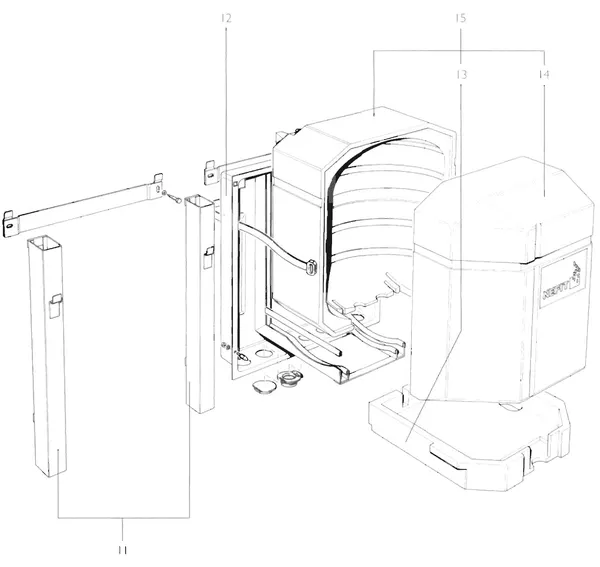 Exploded view Nefit (Bosch) Ecomfit H: Frame en isolatie