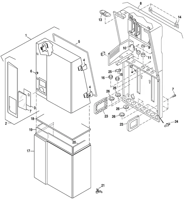 Exploded view Nefit (Bosch) EcomLine Classic HRC 30V: Mantel