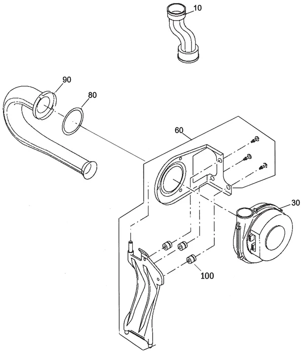 Exploded view Nefit (Bosch) EcomLine Economy HR 11: Ventilator
