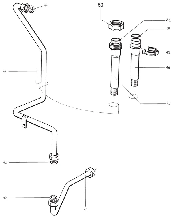 Exploded view Nefit (Bosch) EcomLine Economy HRC 23/28V: Leidingen